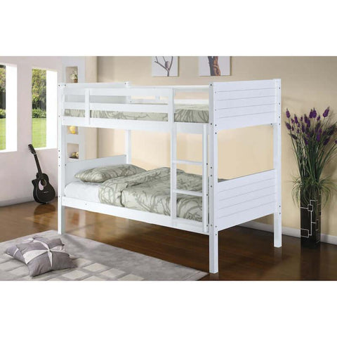 Castleton Bunk Bed Frame in White Solid Wood