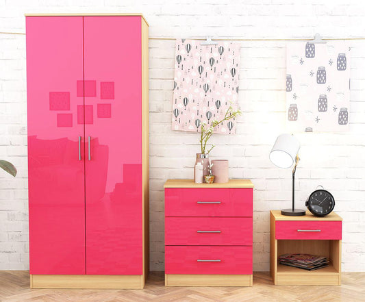 pink bedroom set interior