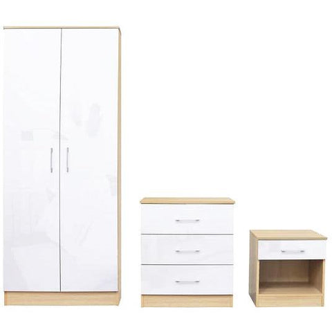 Dakota Kids Bedroom Furniture Set in White - Kidsbunkbed