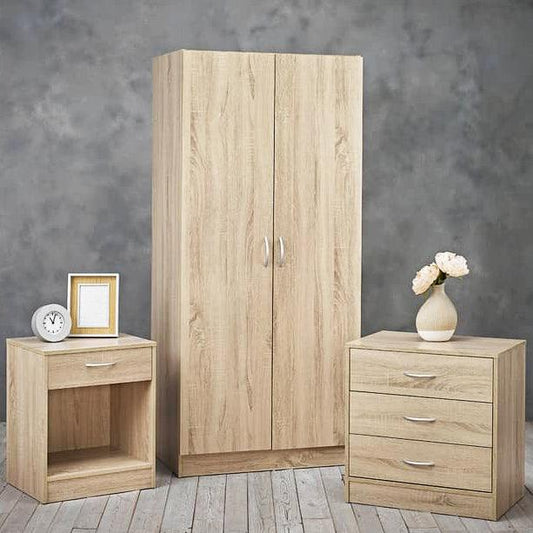 Delta Bedroom Furniture Set in Oak - Kidsbunkbed