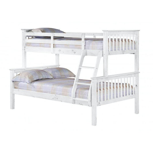 Porto White Wooden Triple Bunk Bed