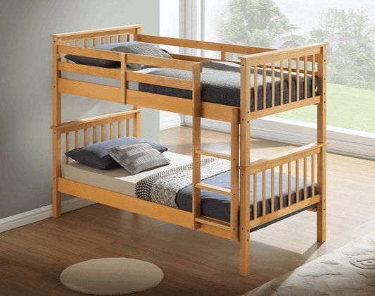 beech wooden bunk bed 1