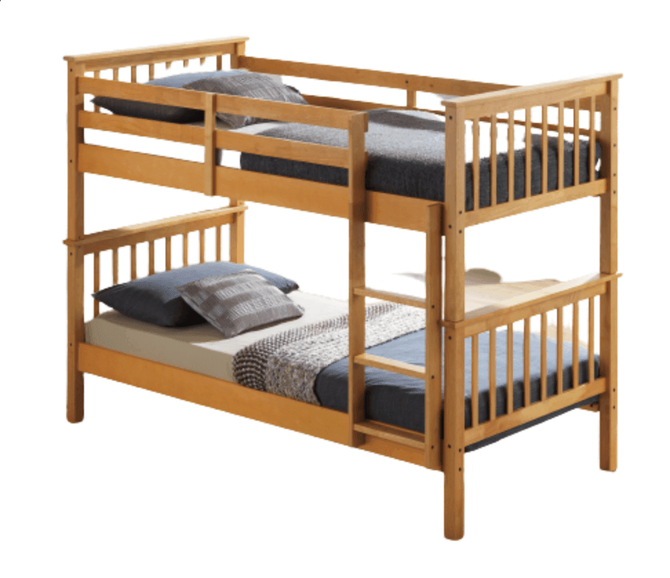 beech wooden bunk bed storage 2