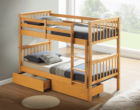 beech wooden bunk bed 1