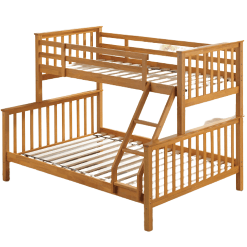 wooden triple sleeper bunk bed frame 2