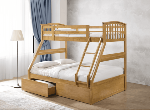 Oak Triple Sleeper Bunk Bed 2