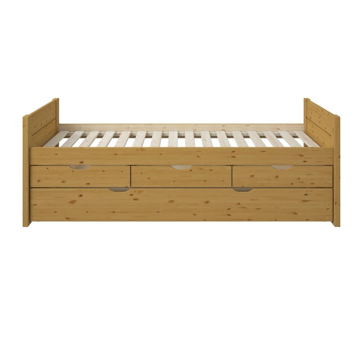 Tomas Captain Honey Wooden Bed Side