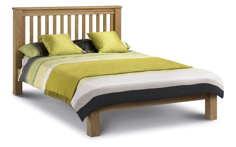 Oak Wooden Super King Bed Frame  Low Foot End