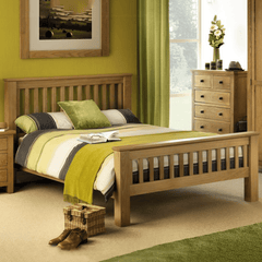 Amsterdam Oak Wooden Double Bed Frame