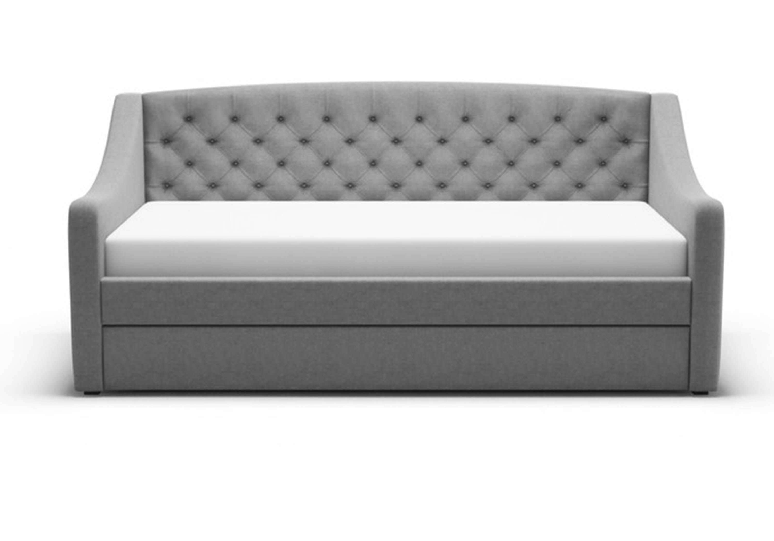Aurora Studded Grey Single Daybed Frame 3 View