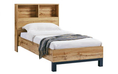 Bali Bookcase Headboard Bed Single 3