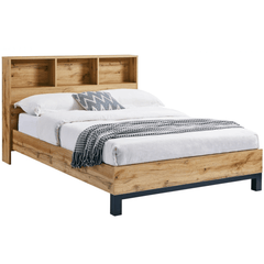 Bali Bookcase Headboard King Size Bed Frame 2