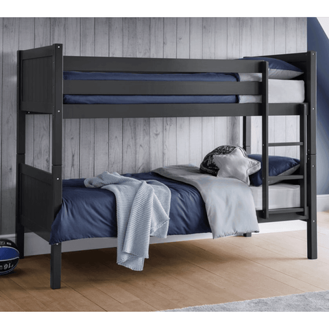 bella black wooden bunk bed frame 1