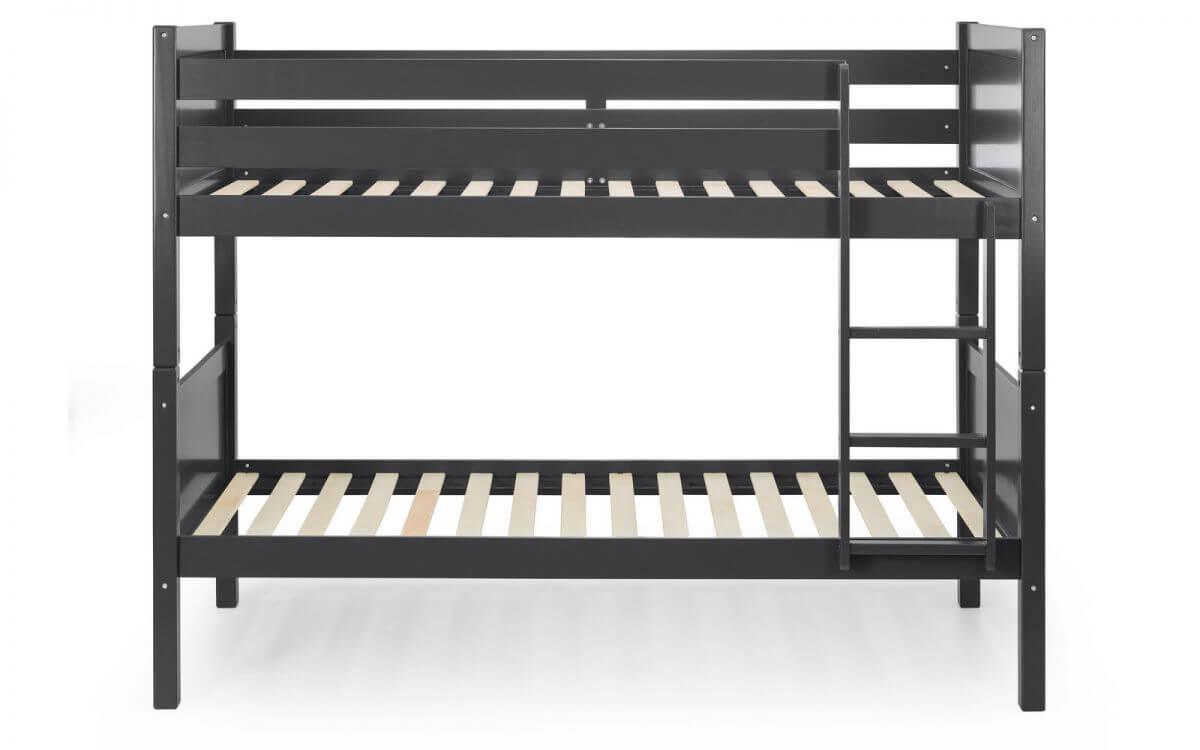 bella black wooden bunk bed frame 6