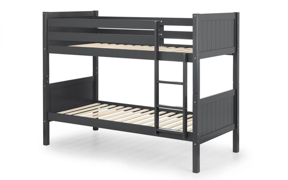 bella black wooden bunk bed frame 7