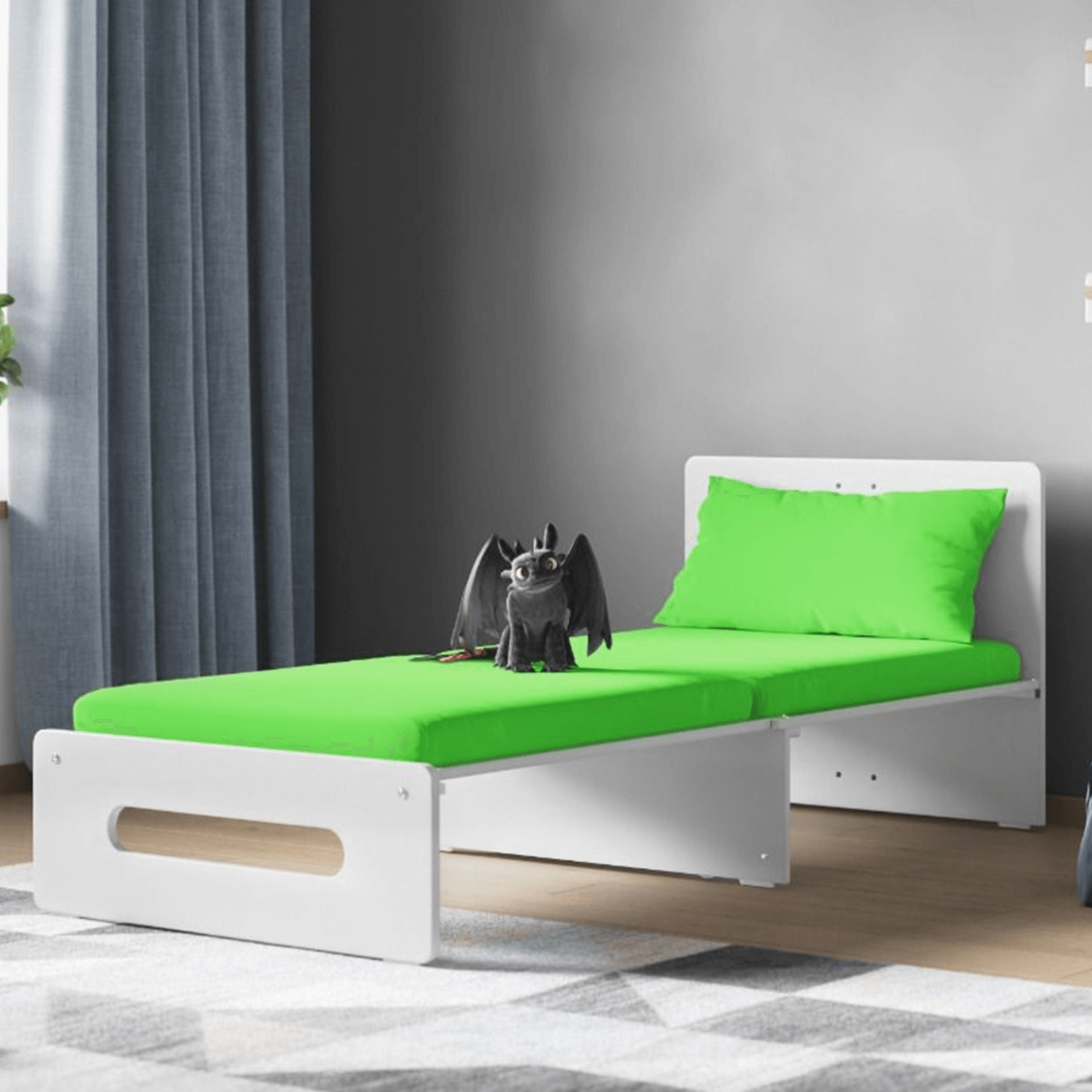 flair-stepaside-lime-green-futon