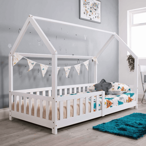 Explorer Playhouse Bed White Wooden