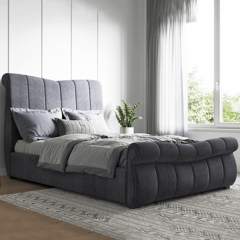 Kylo End Lift Grey Double Bed Frame
