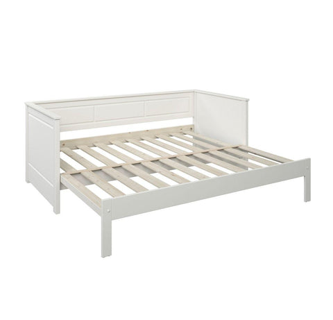 Erika Guest Bed White Pull Out Trundle Wooden