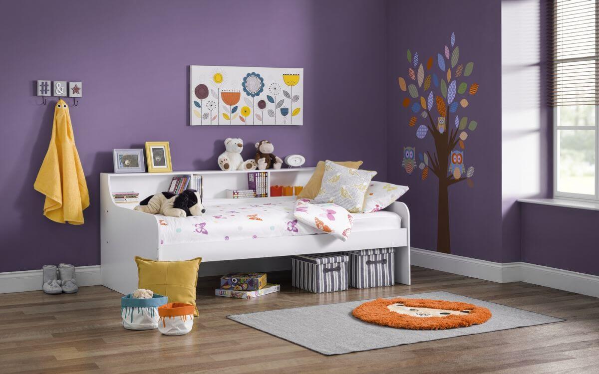white day bed with storage 1