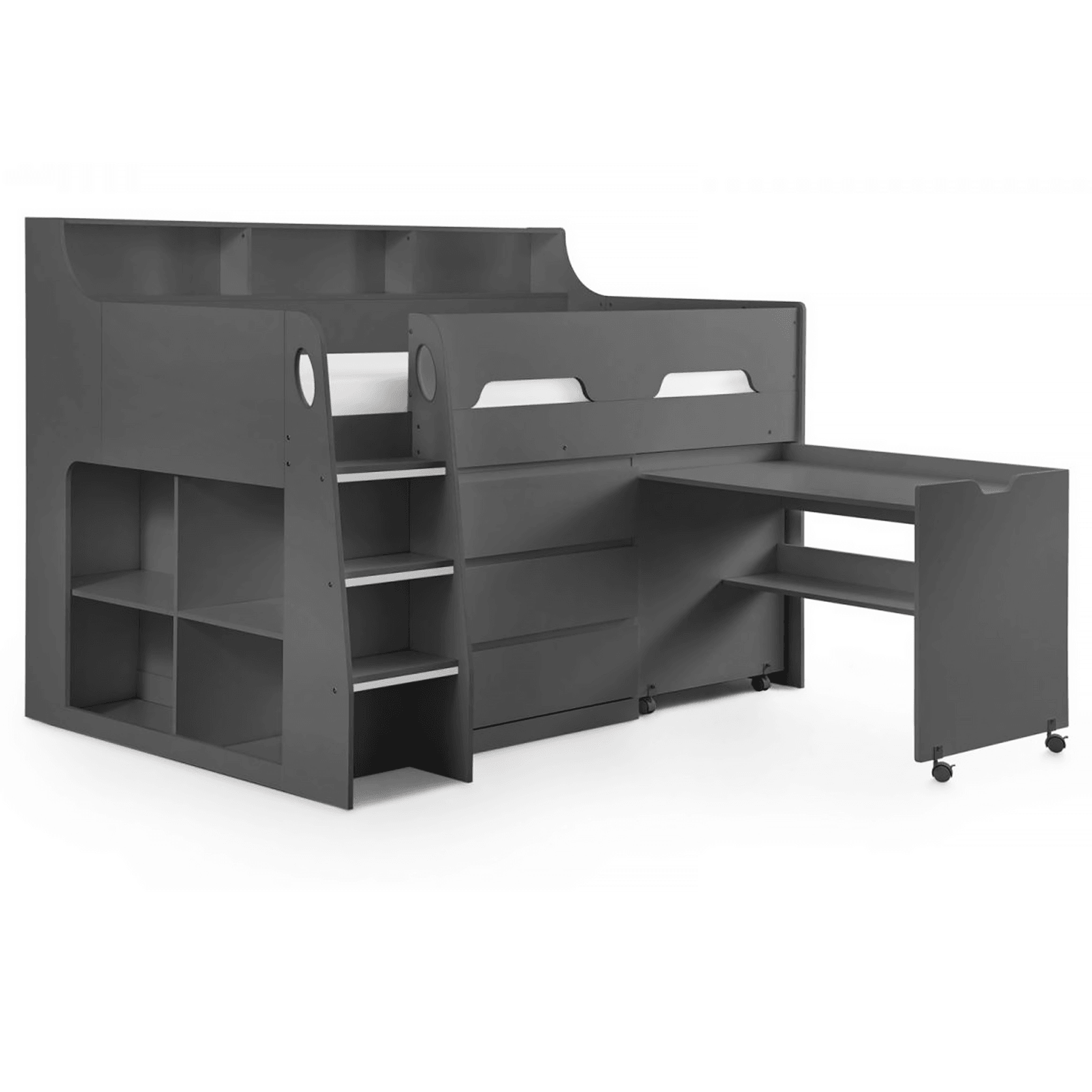 julian bowen black bunk bed pull out desk