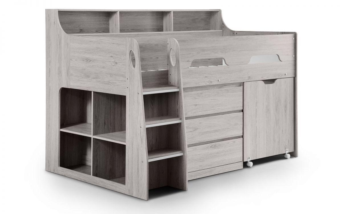 storage oak bunk bed