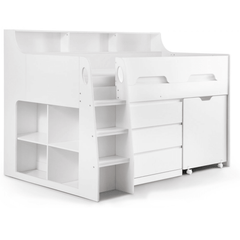 Jupiter White Midsleeper Storage Bed 7