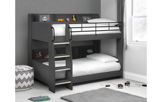 domino black wood bunk bed