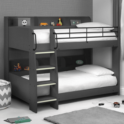 black wood bunk bed anthracite