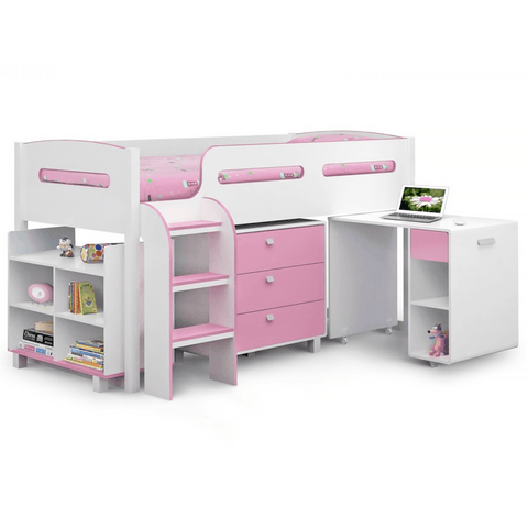 Storage Cabin Bed Frame Pink