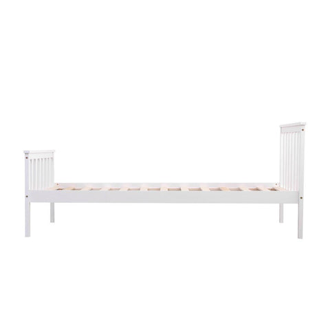 Larysa White Single Bed Side View