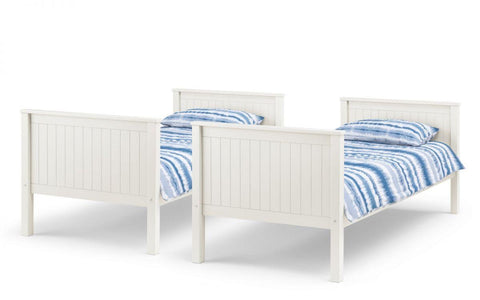 bunk bed to single bed white