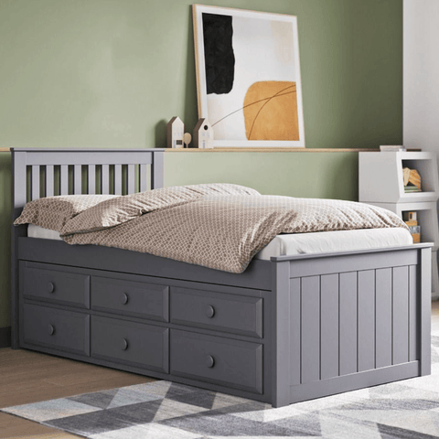 Montana Captain’s Single Guest Bed Grey
