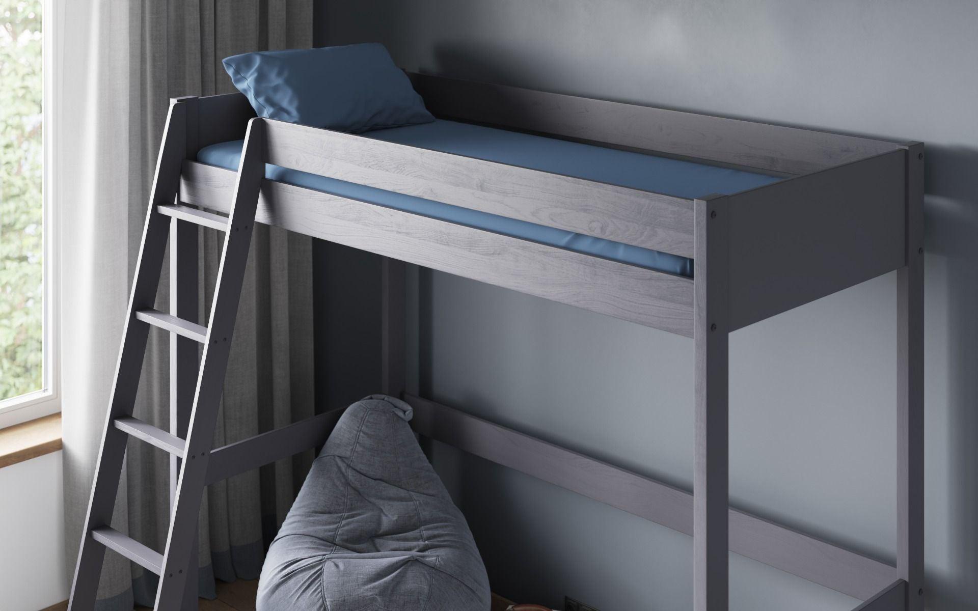 Noomi Small Double High Sleeper Bunk Bed Frame in Grey