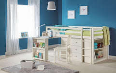 Snow White Mid-sleeper Storage Bed 6