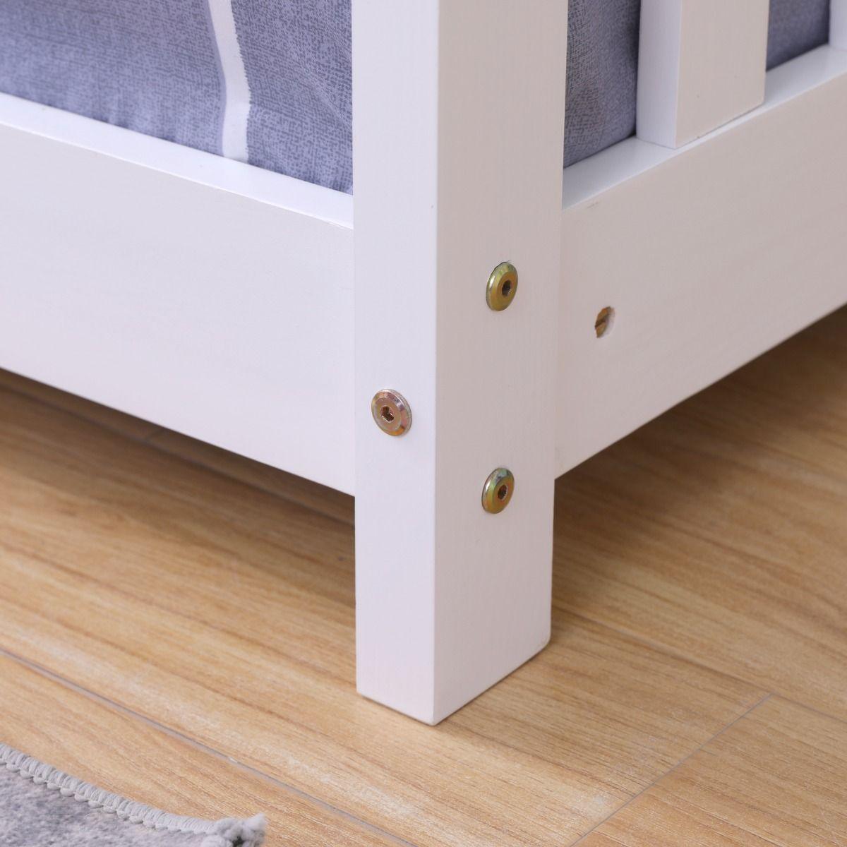 Scout Tree Wooden Bed Frame White Bottom