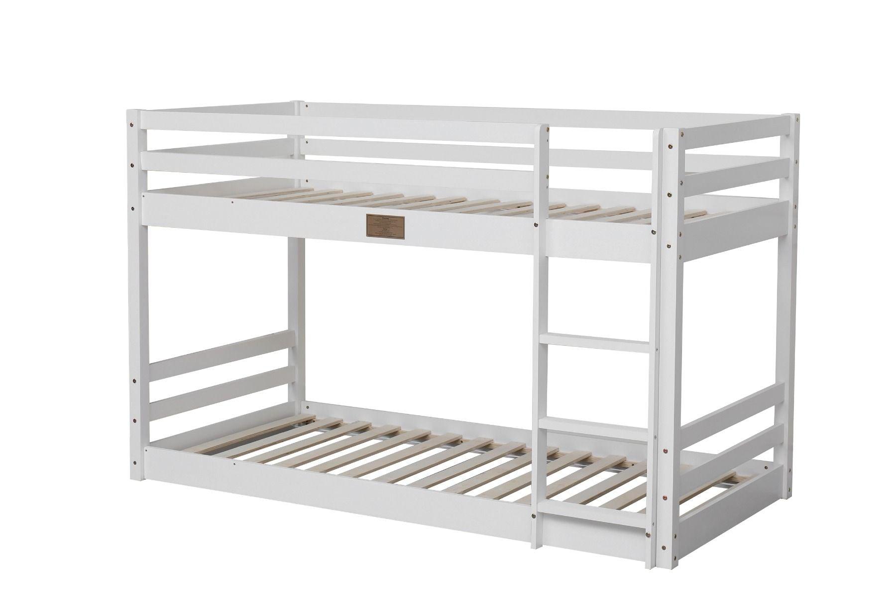 Spark Low Bunk Bed White Single Frame