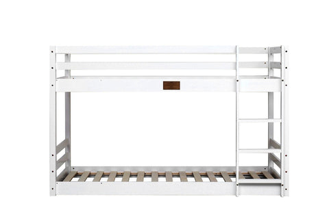 Spark Low Bunk Bed White Wooden Bed Frame - Complete Comfort Beds