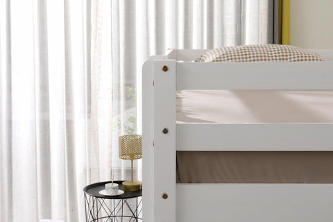 Spark Low Bunk Bed White Top White Wooden