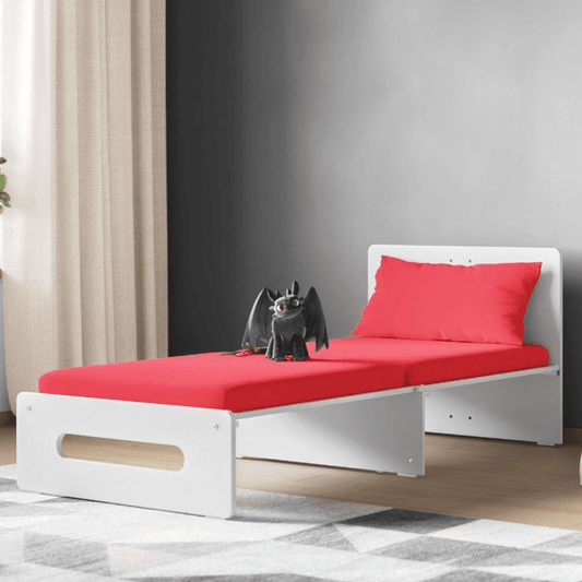 Cosmic Futon Charcoal Scarlet Red Fold Out Bed