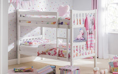 Curved Headboard White Bunk Bed 2